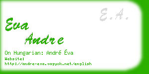 eva andre business card