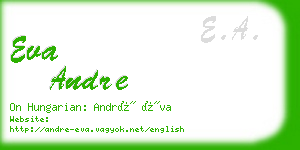 eva andre business card